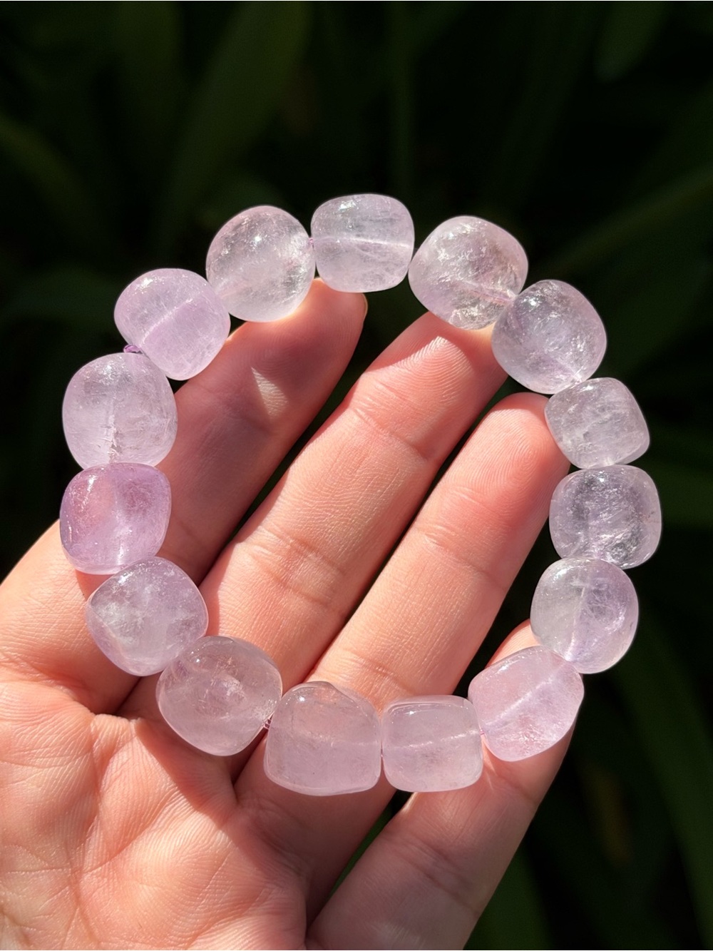 12mm stretchable free form lavender amethyst bracelet‎ 1613